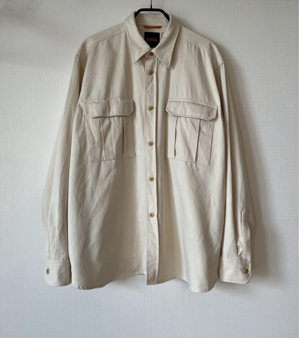 BOSS オーバーサイズフィットシャツ　アンダイド　オーガニックコットン