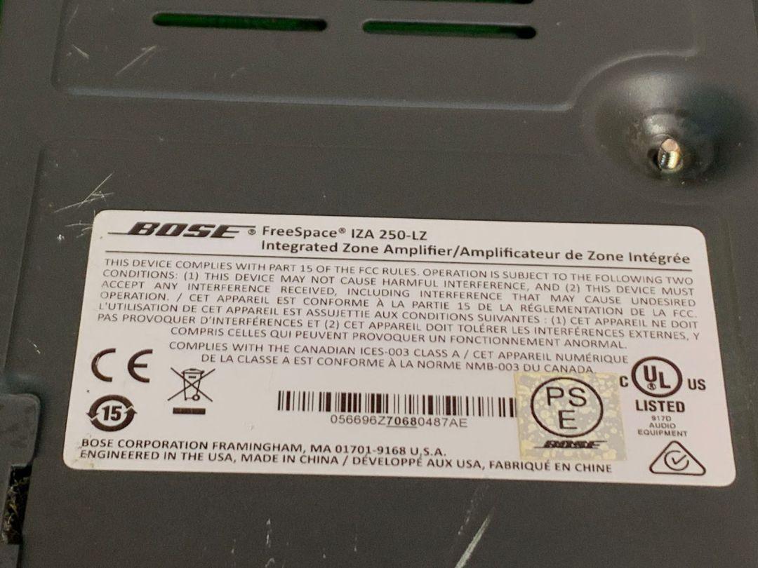 Bose FreeSpace IZA 250-LZインテグレーテットゾーンアンプ