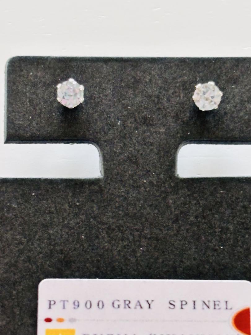 グレースピネル プラチナ スタッド ピアス