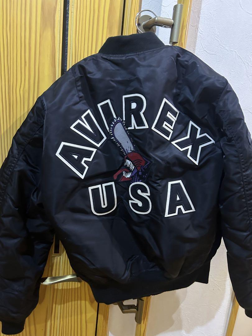 AVIREX MA-1 フライトジャケット パッチ付き AVIREX アビレックス MA-1ジャケット トップガン TOP GUN レザー