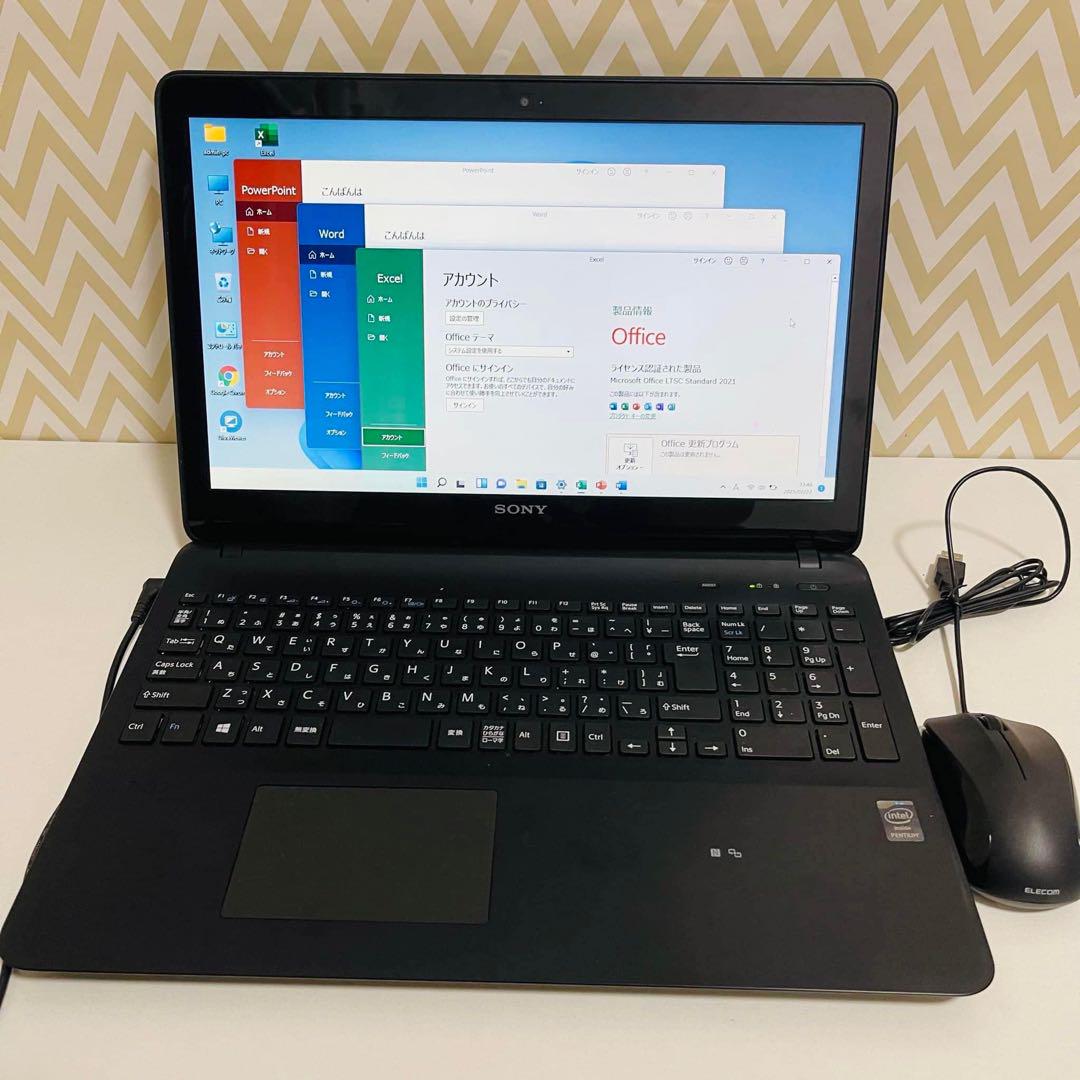 T208 SONYVAIOノートパソコンSSDメモリ8G高速 Windows11
