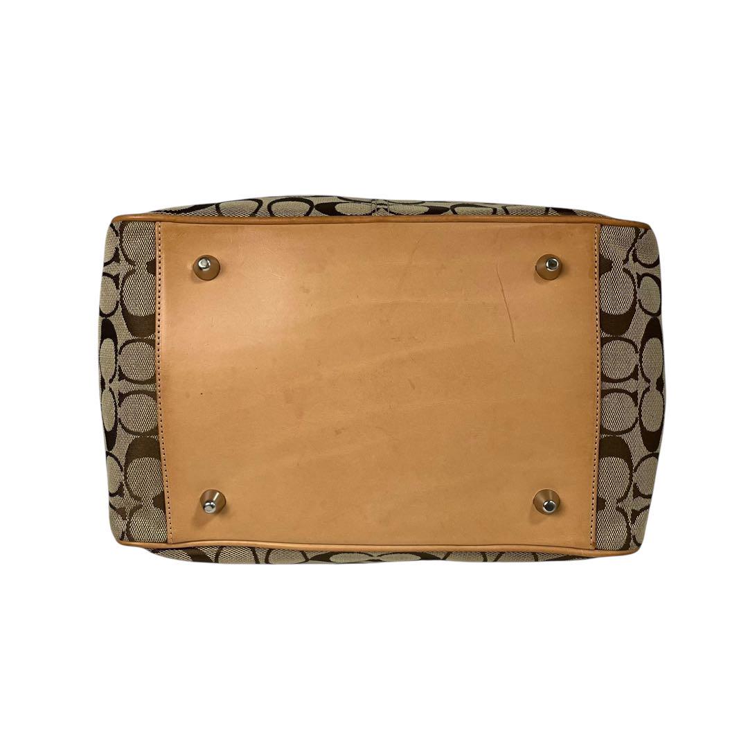 極美品✨COACH ジャッキー金具 シグネチャー トートバッグ ブラウン 極美品✨COACH ジャッキー金具 シグネチャー トートバッグ