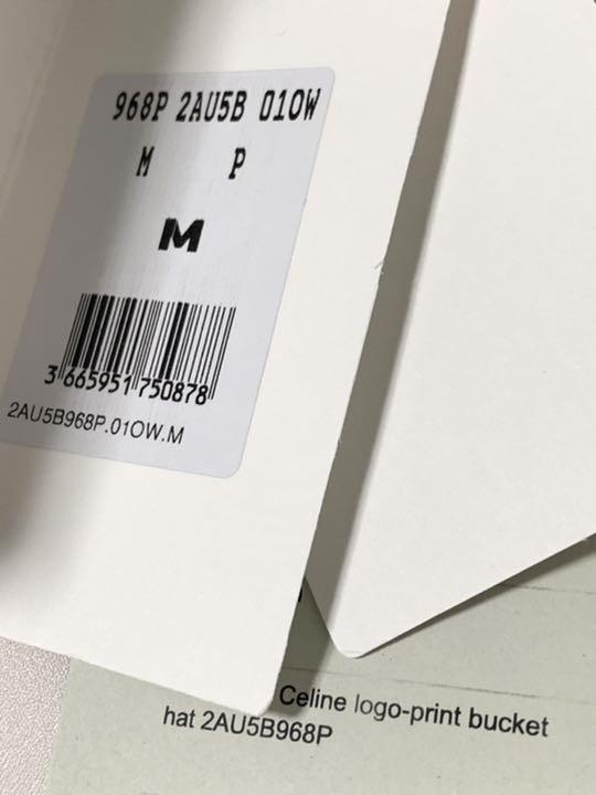 格安人気 新品 バケット ハット ホワイト M 7gqRr-m63313291350 CELINE セリーヌ ロゴ 高品質正規品
