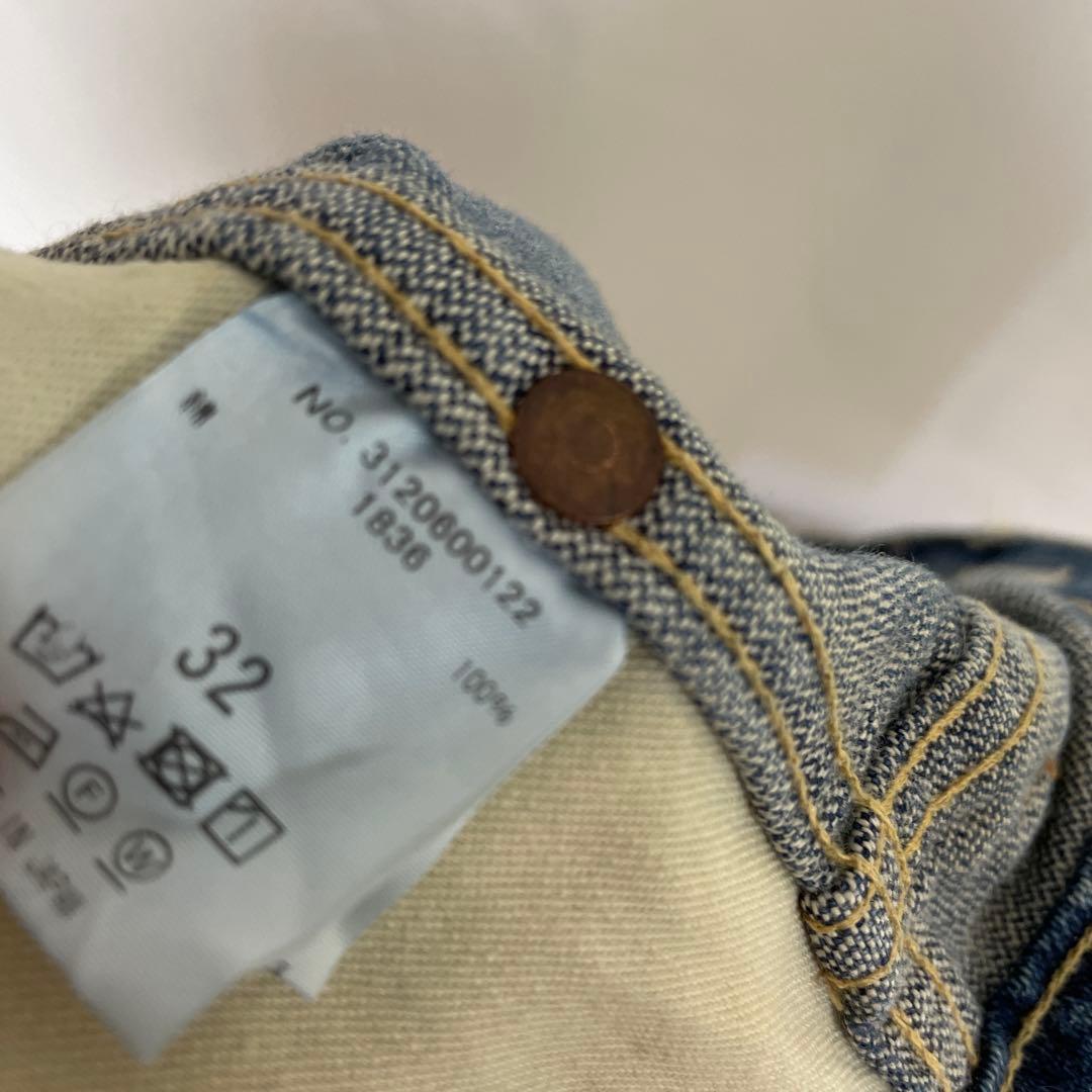 ロンハーマン デニム ボタンフライ ダメージ デニムパンツ 32 中古