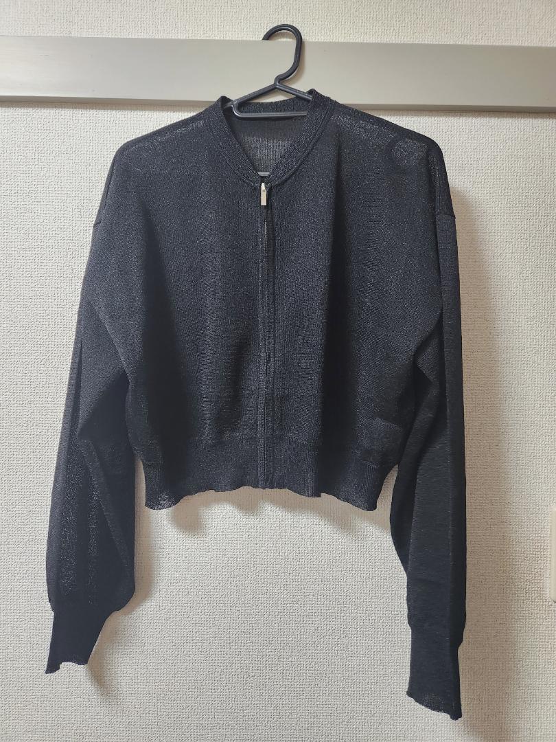 12Twelve Agenda シアーラメニットブルゾンカーディガン