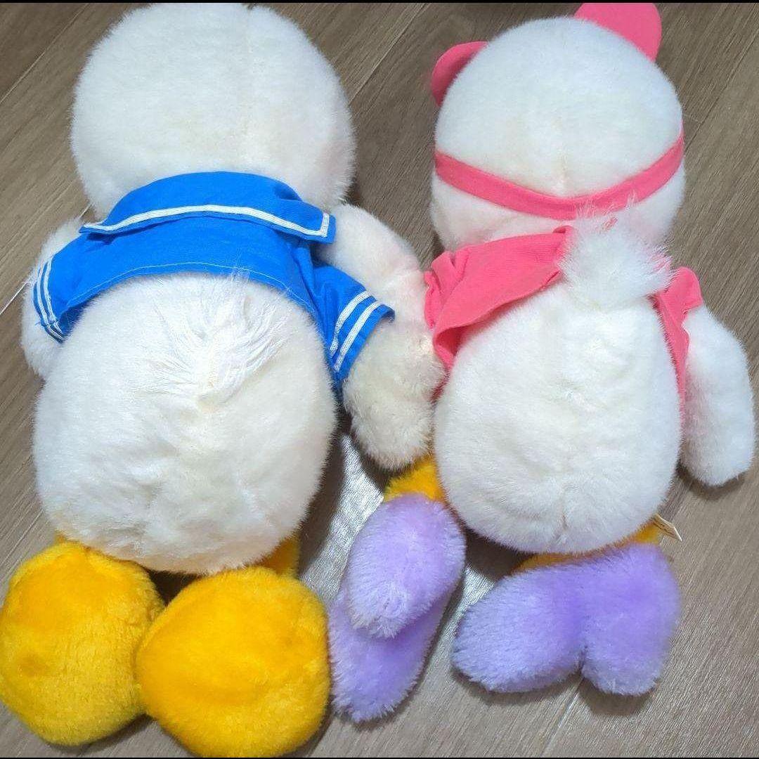 当時物 昭和レトロ ドナルドダックとデイジーダック ぬいぐるみ