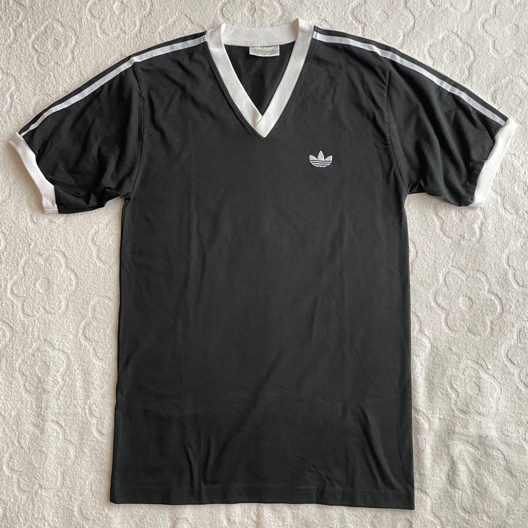 adidas アディダス トレフォイル リンガーT 銀タグ ブラック Lサイズ
