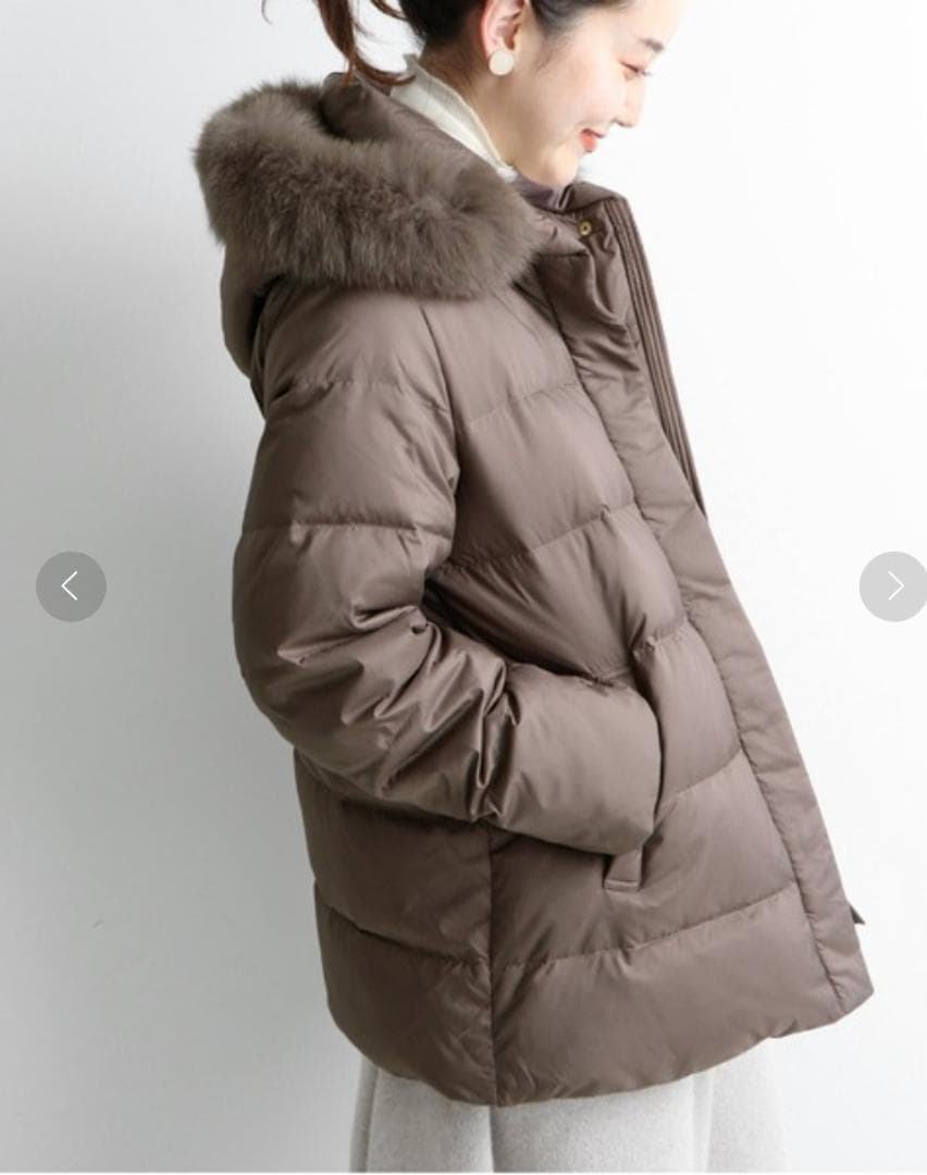 IENA ダウンコート P タフタ ショート フード欠損 36 軽量 あたたかいS IENA