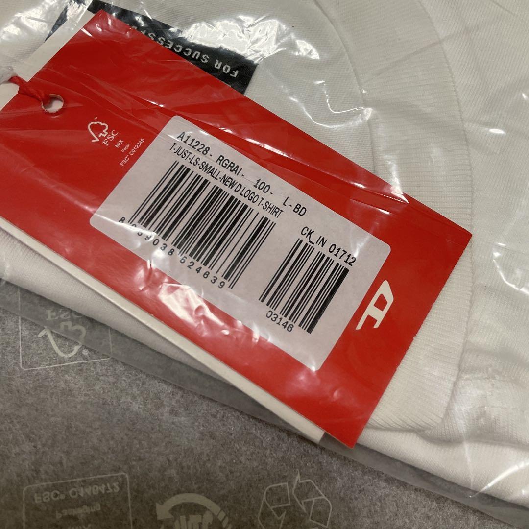 ディーゼル　長袖Tシャツ　A11228　ホワイト　L