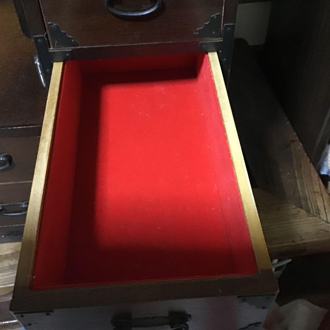 昭和レトロ　ミニ箪笥　タンス　アンティーク　ビンテージ　古道具　木製　小物入れ