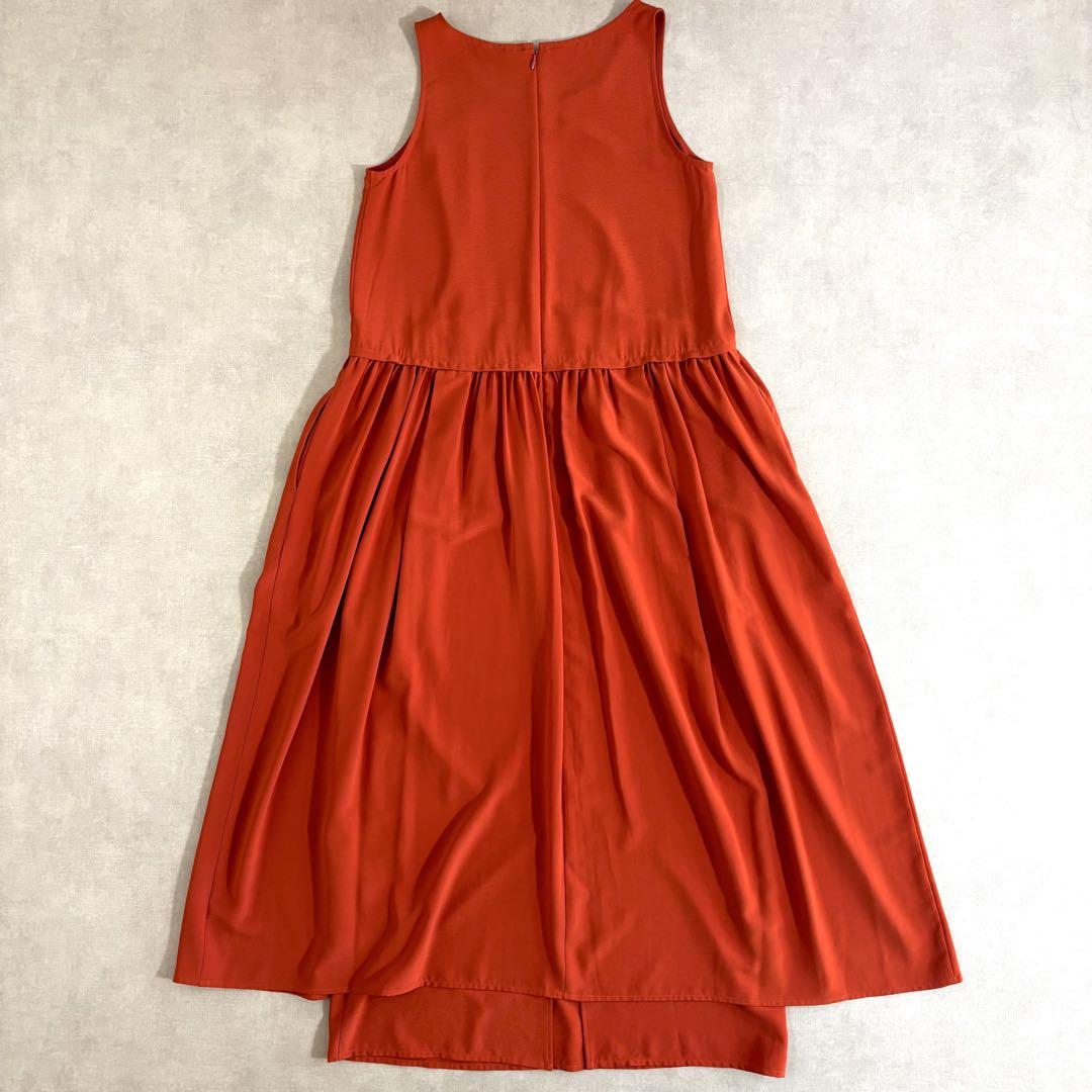 美品　クラネ　スカートレイヤーコクーンワンピース　レッド　size1 美品 クラネ スカートレイヤーコクーンワンピース レッド size1