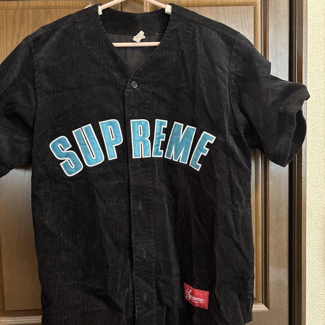 SUPREME Corduroy Baseball Jersey 黒