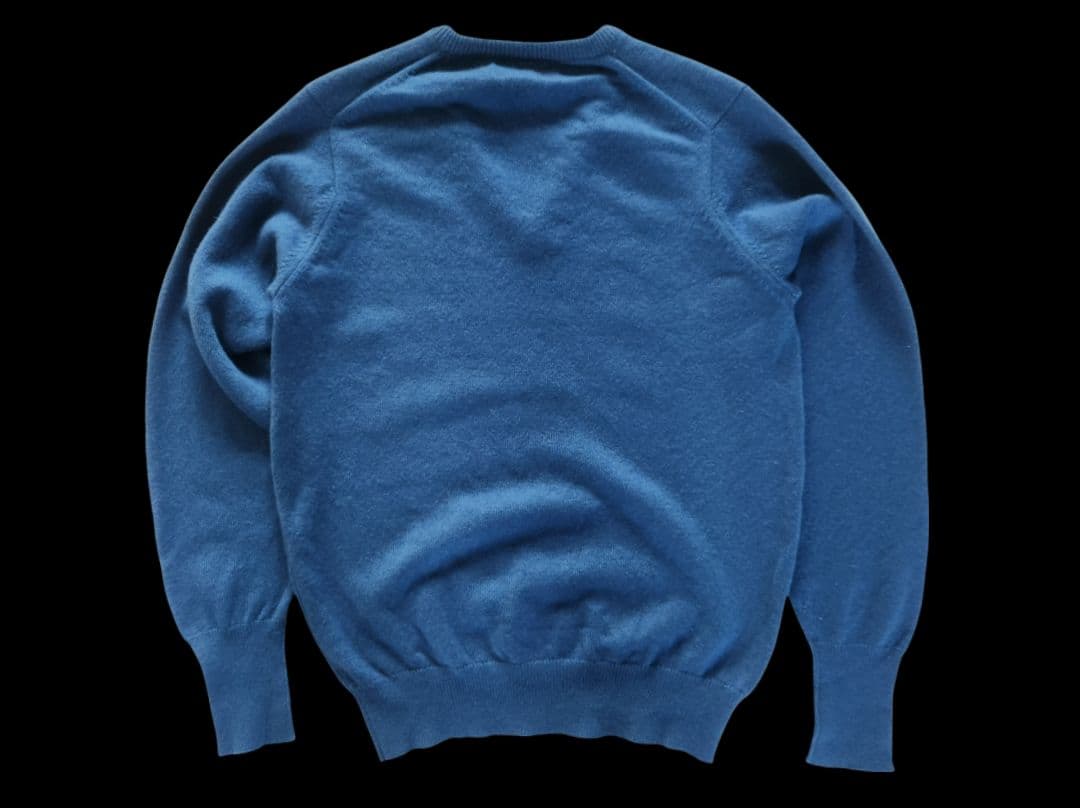 80s Ballantyne Pure Cashmere V Blue 40 80s Ballantyne Pure Cashmere V Blue 40