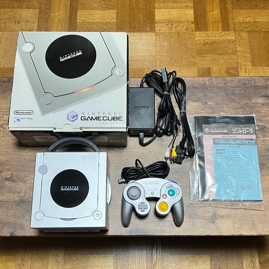 ゲームキューブ GAMECUBE シルバー 本体 箱セット 動作品 ①