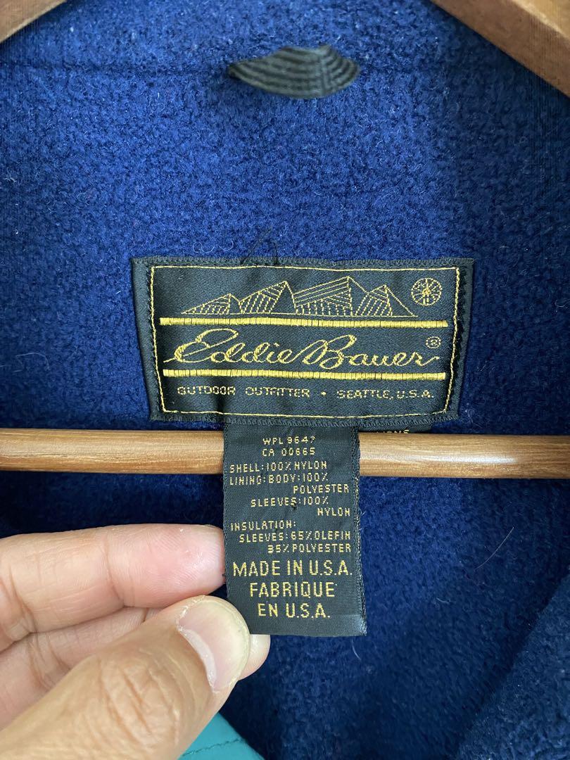 80s USA 黒タグ Eddie Bauer ウォームアップジャケット