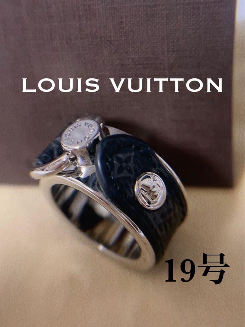 LOUIS VUITTON バング.モノグラム エクリプス リング 19号