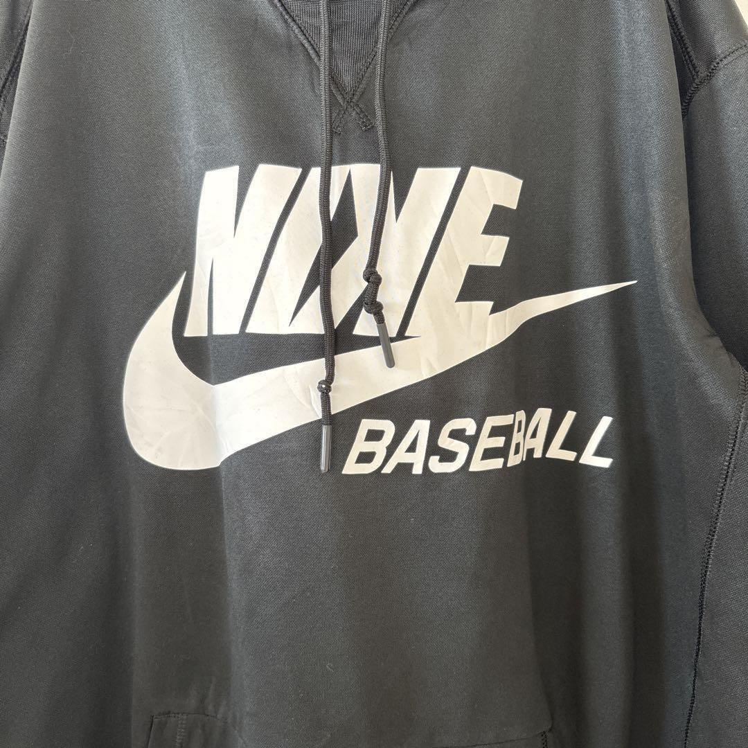 NIKE ナイキ パーカー☆ビッグスウォッシュ 両面ロゴ ゆるだぼ ナイキ NIKE Lサイズ パーカー 野球 海外 ビッグロゴ ゆるだぼ