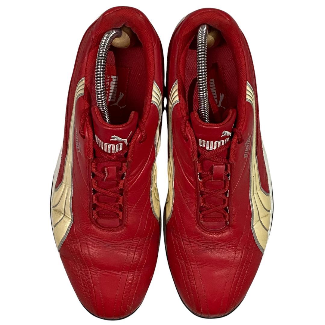 PUMA プーマ 27㎝ ゴルフシューズ レッド ホワイト 靴紐