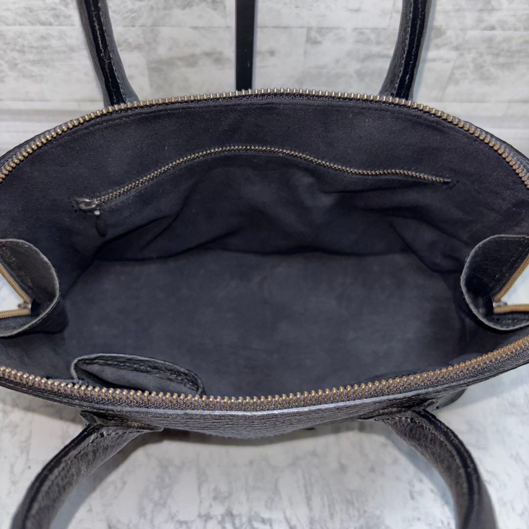 JRA 鮫革 ブガッティ型 ハンドバッグ シャーク サメ エキゾチックレザー