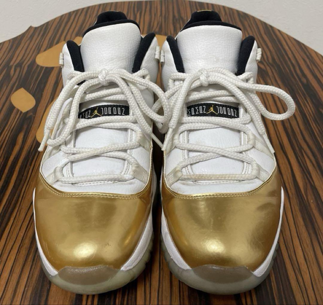 NIKE AIR JORDAN 11 LOW RETRO WHITE GOLD