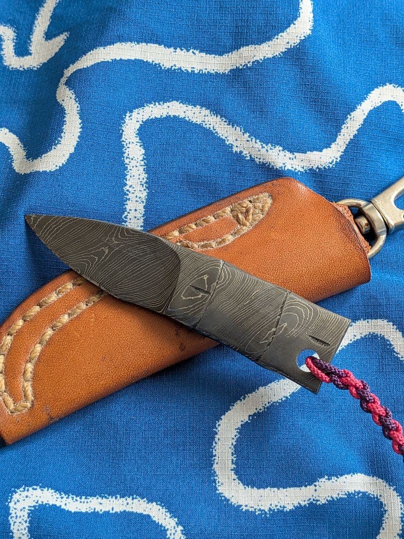 原幸治　カスタムナイフ　ダマスカス　バンブー