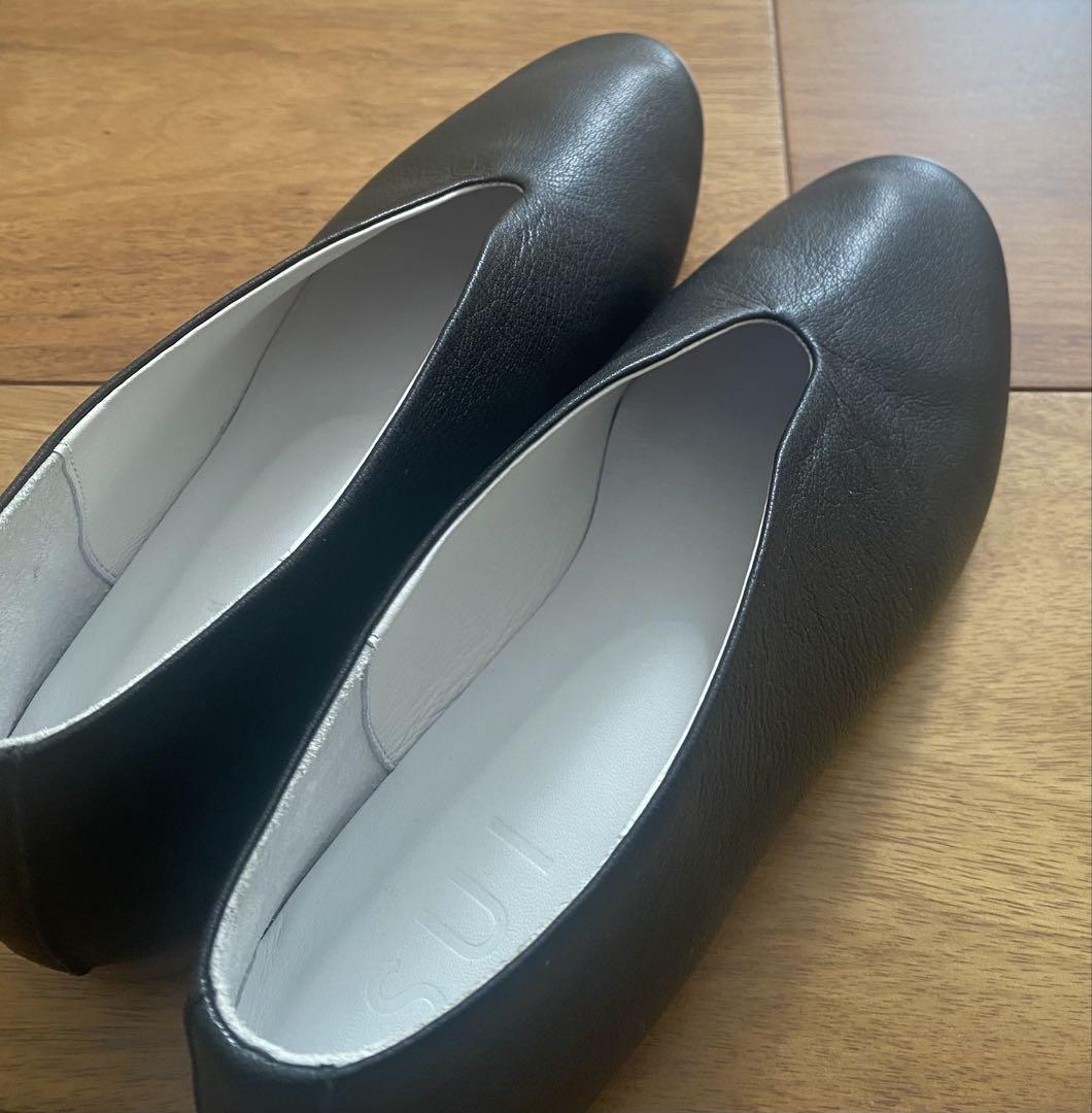 SUI スイ　バレーシューズ　V BALLET ゴートレザーブラック23.5