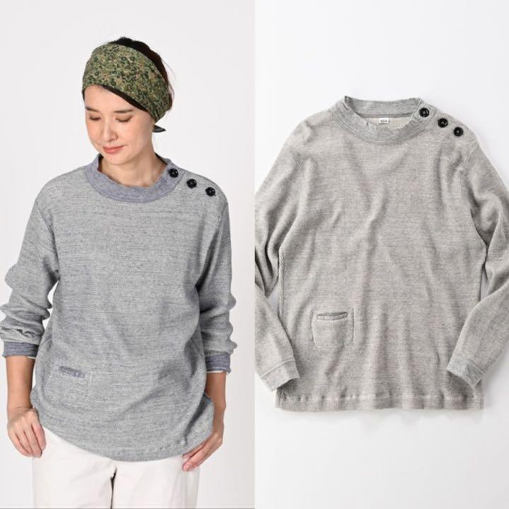 絶対的な信頼 45rpm ダブルフェイスワッフルストレッチの908シーマンズTシャツ 45R カットソー(長袖+七分)