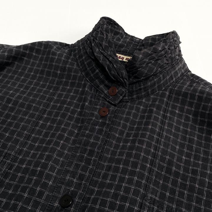 初期 イッセイミヤケ 絣 シャツ ビンテージ E2aQU-m63337429682 70s ISSEY MIYAKE 大特価格安
