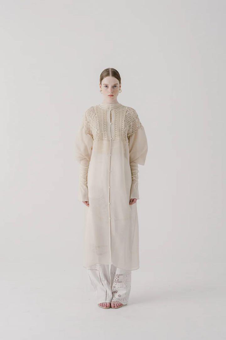 ワンピース cotton lace patchwork docking one piece
