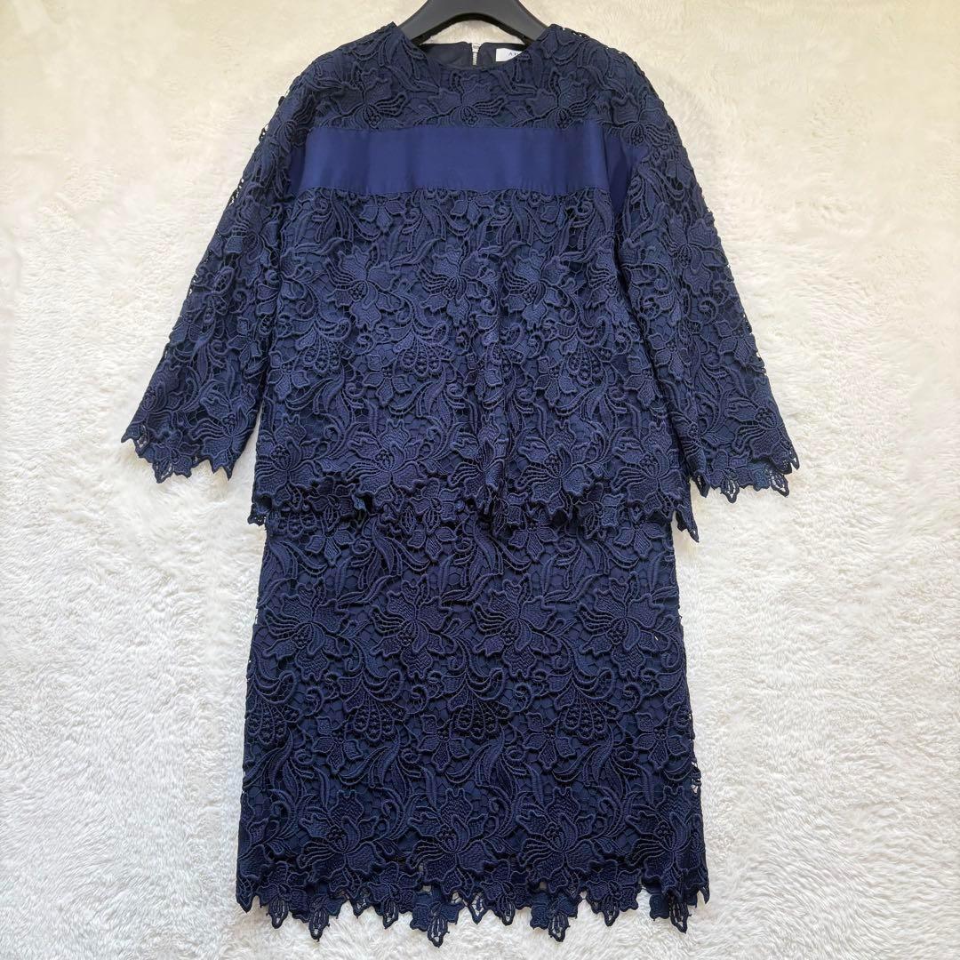 極美品 アドーア フラワーレース セットアップ 日本製