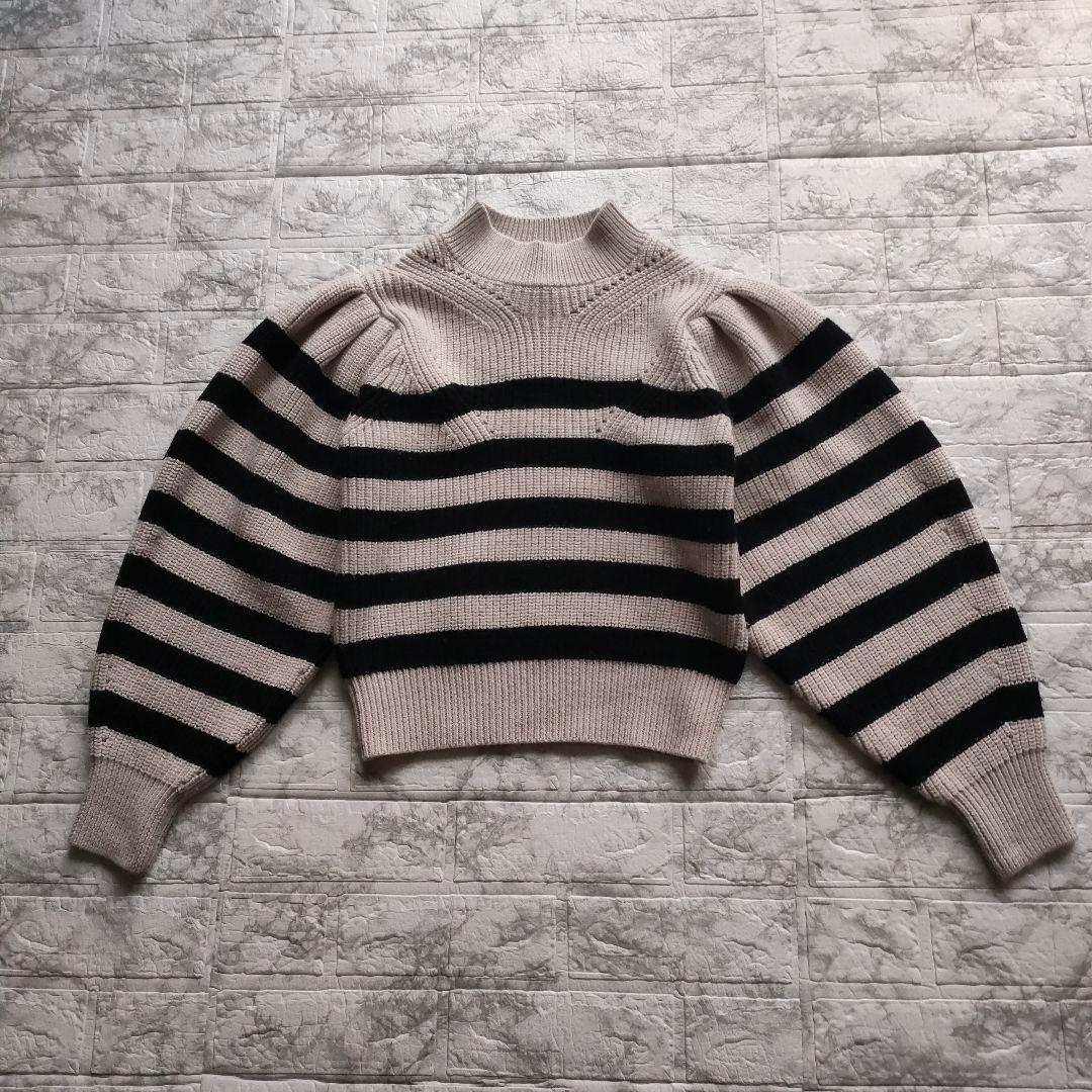 DOUBLE STANDARD CLOTHING ボトルネックボーダーニット DOUBLE STANDARD CLOTHING ボトルネックボーダーニット