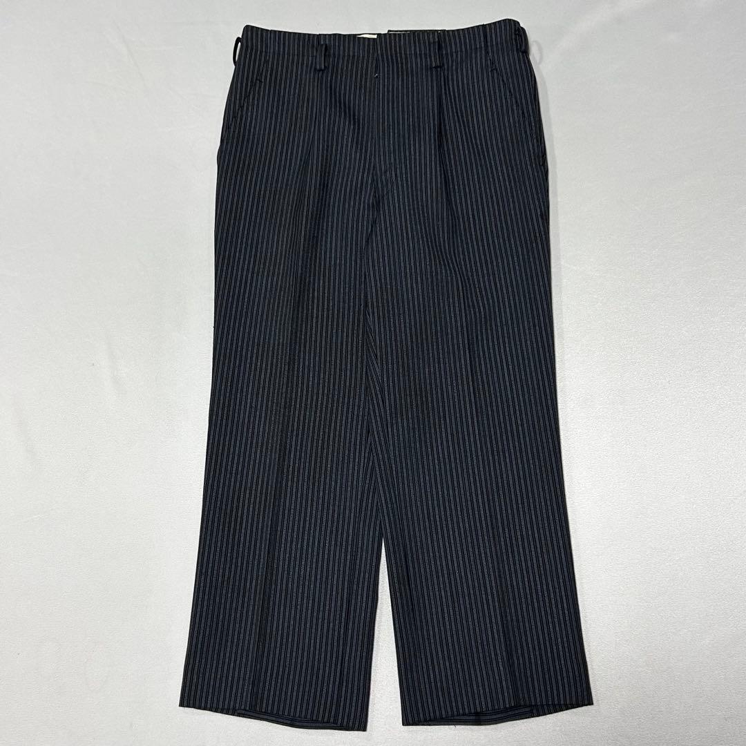 60s Vintage ストライプ 1タック センタープレス フ スラックスFREE SIZE・VINTAGE