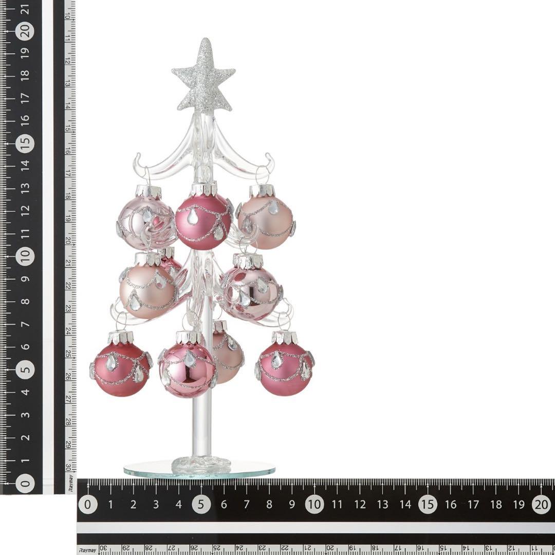 美品】 Francfranc ガラスツリーボール M ピンク クリスマス
