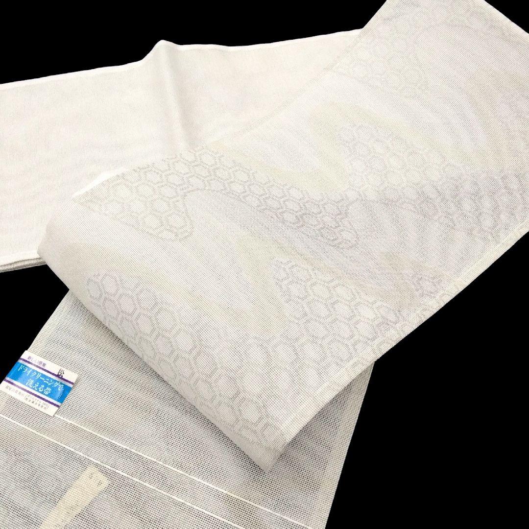 ☆【最終値下げ】406my52☆袋帯 夏帯 紗 流水 銀糸☆美品