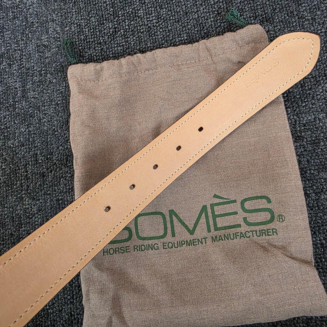 SOMES SADDLE 　レザーベルト　ブラウン　シルバー　保管袋　未使用保管