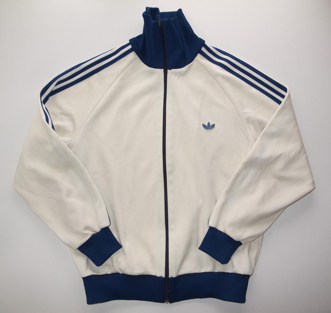 adidas ADS-4F ジャージ ネイビー　80s デサント　美品　4号 adidas ADS-4F ジャージ ネイビー 80s デサント 美品 4号 - メルカリ