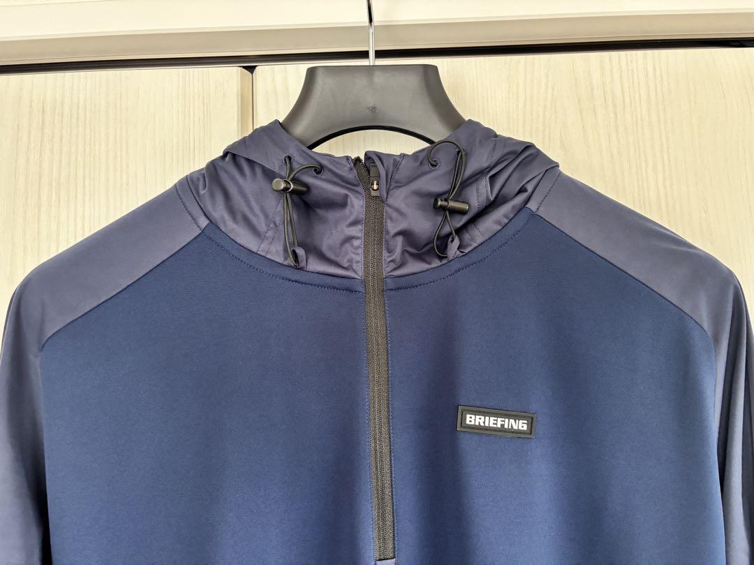 BRIEFING MS WR HALF ZIP HOODIE ネイビー Mサイズ