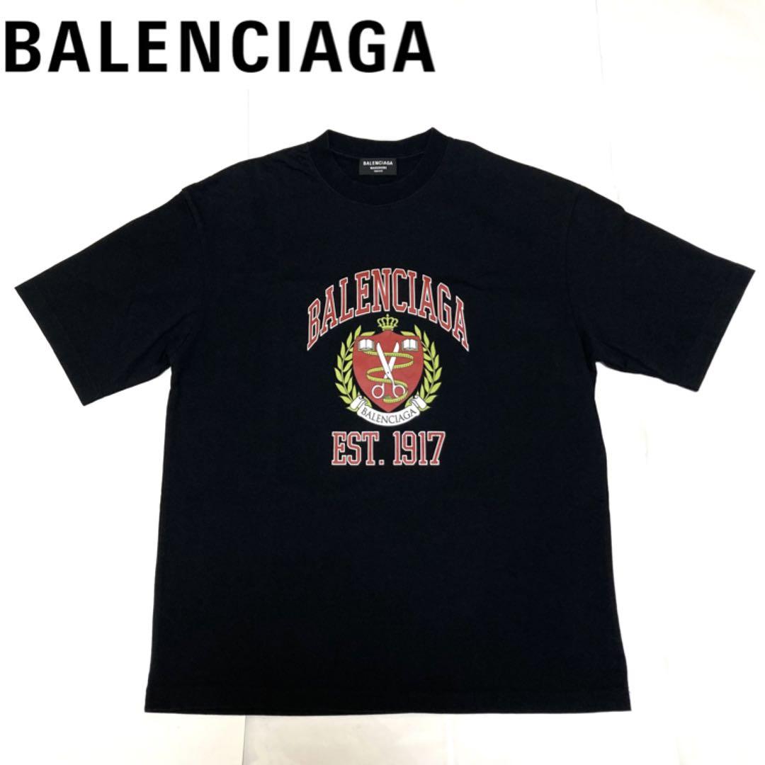 ほぼ未使用 BALENCIAGA バレンシアガ カレッジロゴ Tシャツ ほぼ未使用 BALENCIAGA バレンシアガ カレッジロゴ Tシャツ