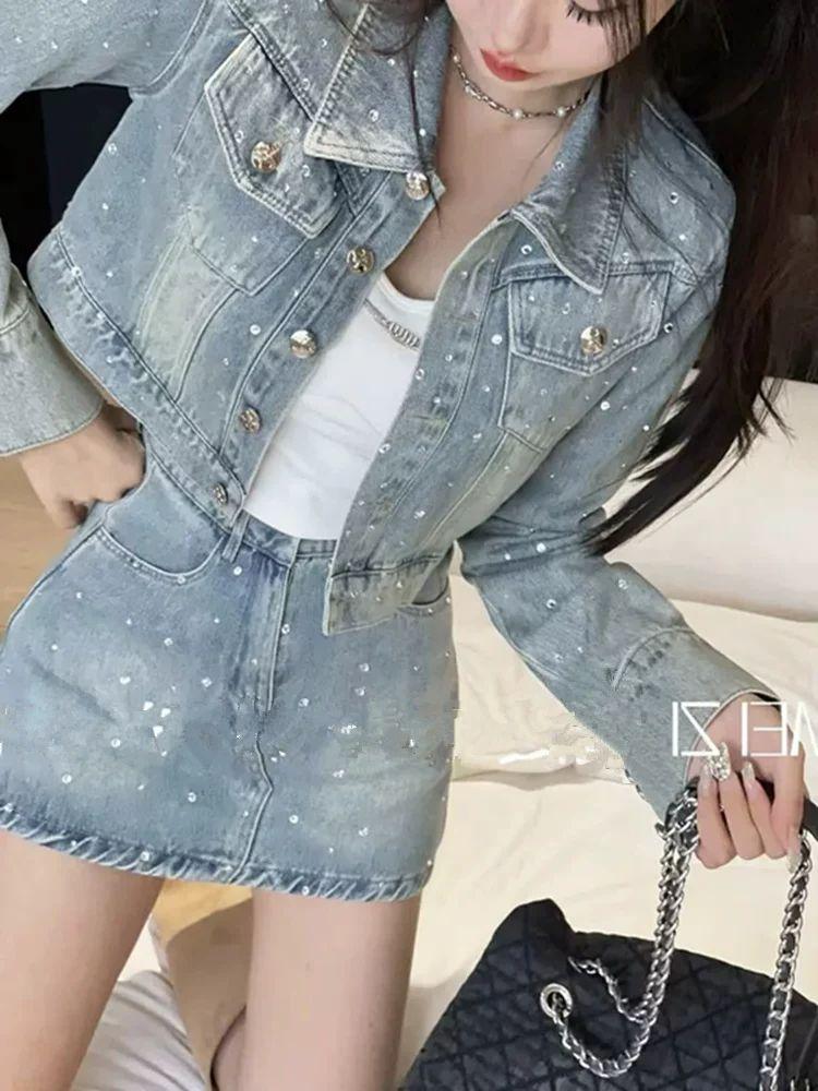 デニムタイトセットアップ☆春夏コーデに最適！女子会映え！
