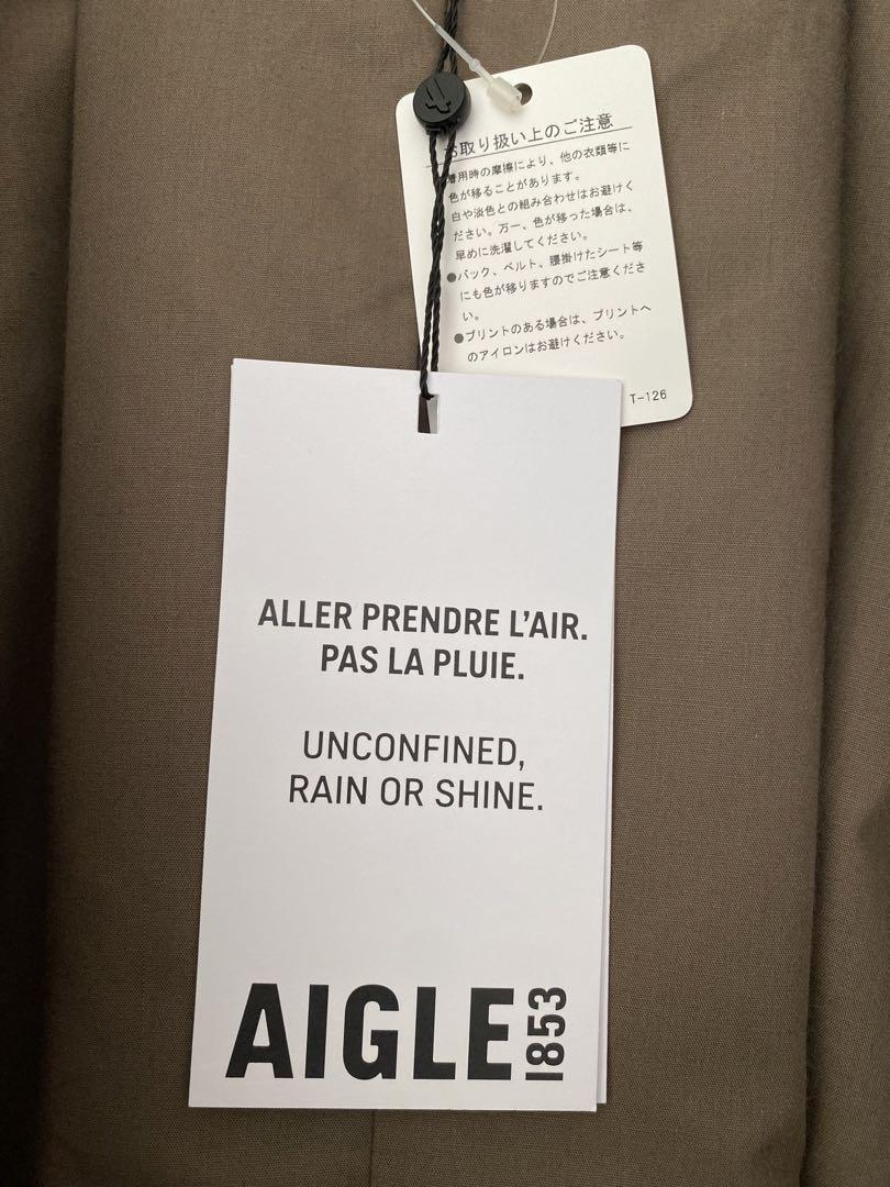 【最終値下】【新品タグ付】Aigleエーグル・トレンチコート ※カーキ防水性あり