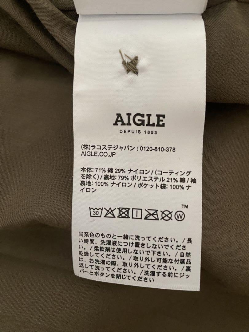 【最終値下】【新品タグ付】Aigleエーグル・トレンチコート ※カーキ防水性あり