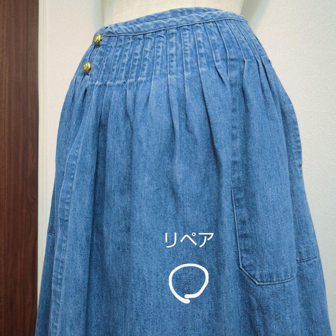 美品✨『RALPH LAUREN』ラルフローレン デニム ラップ 巻き スカート