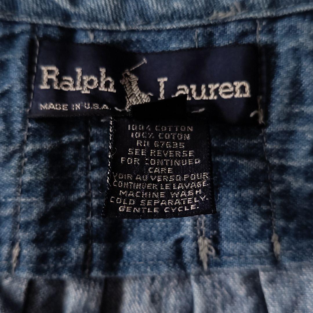 美品✨『RALPH LAUREN』ラルフローレン デニム ラップ 巻き スカート