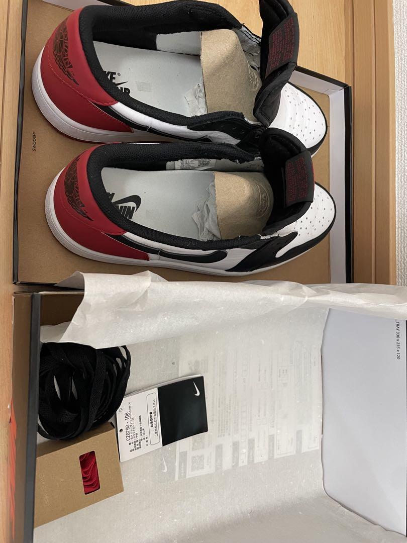 28.5 Nike Air Jordan 1 Low ブラック/ホワイト/レッド