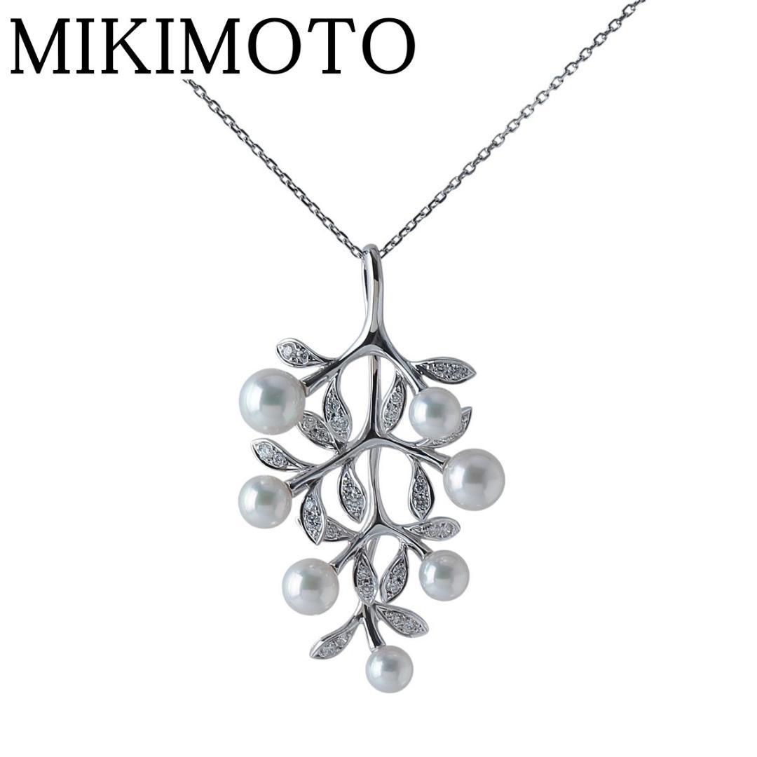 ミキモト オリーブ リーフ ダイヤ パール ネックレス【2310723515】