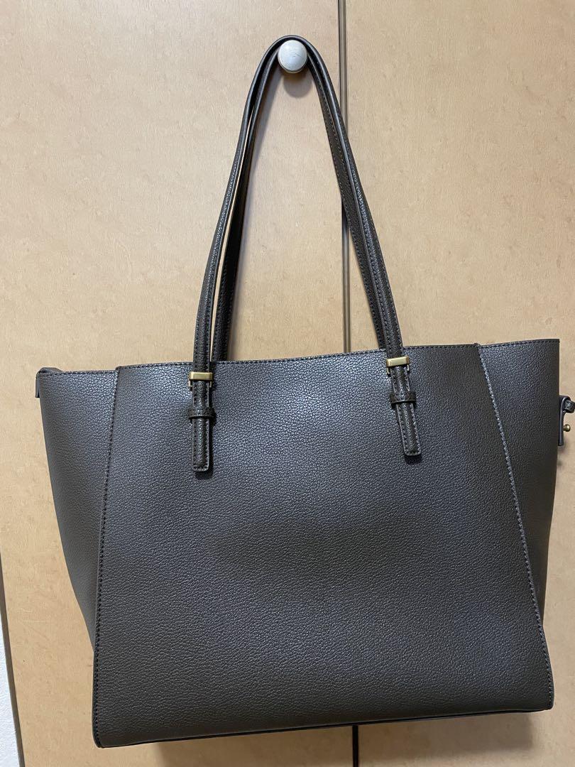 CHARLES & KEITH ダークブラウン トートバッグ