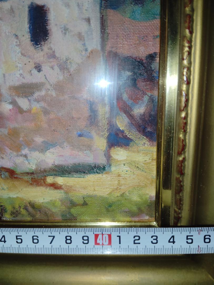 年末大特価‼️絵画油絵 画家 青山誠一風景画北スペイン ロマネスクの僧院 送料込