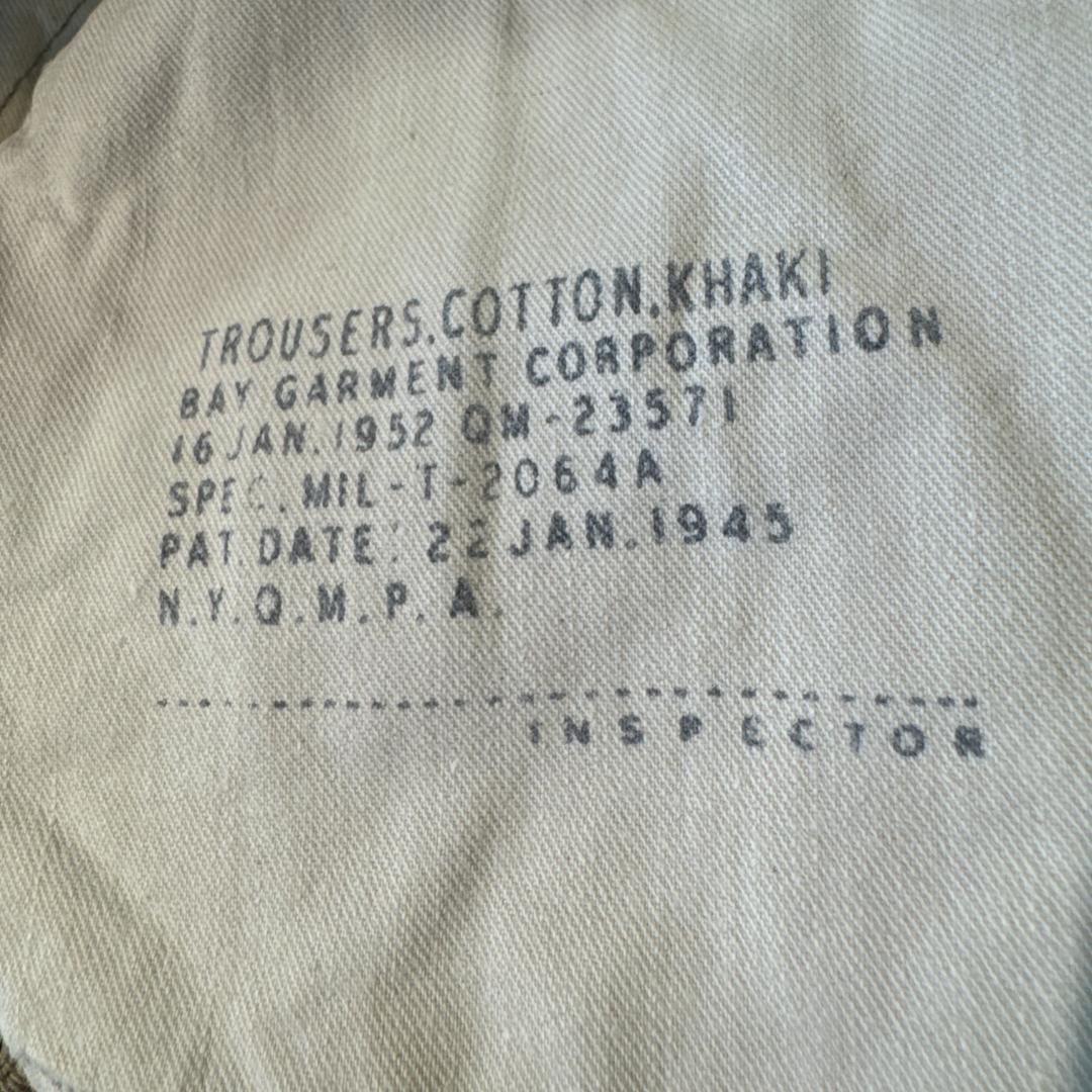 50s ヴィンテージ USARMY M-45 カーキ チノ W32 50年代
