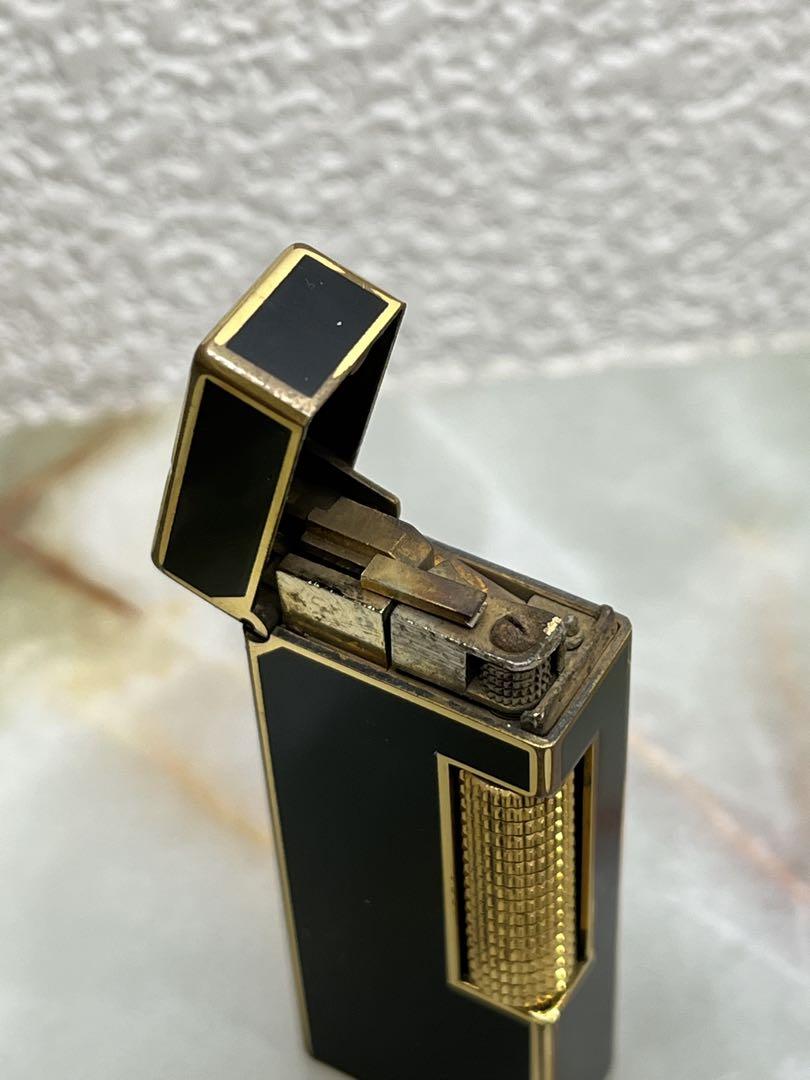 dunhill ダンヒル ガス ライター ブラック ゴールド