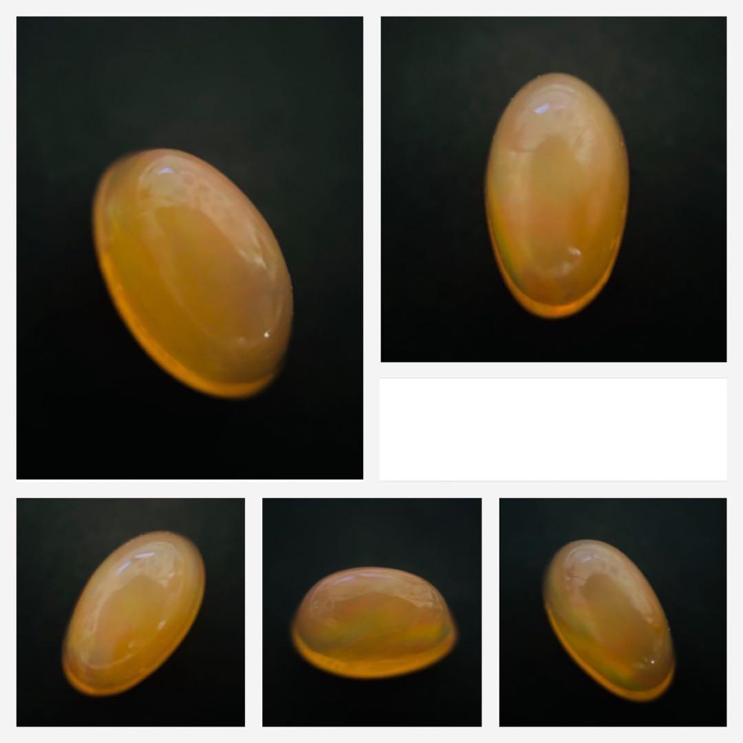 (M1121-4)メキシコ産ファイアーオパール 6.336ct 宝石 ルース (M1121-4)メキシコ産ファイアーオパール 6.336ct 宝石 ルース